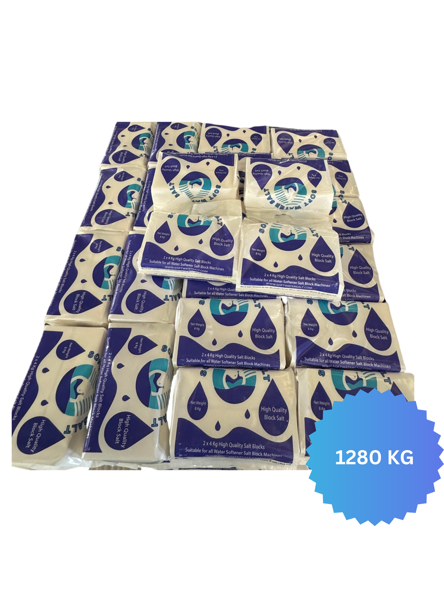160 Packs of Soft Water Salt Blocks | Full Pallet